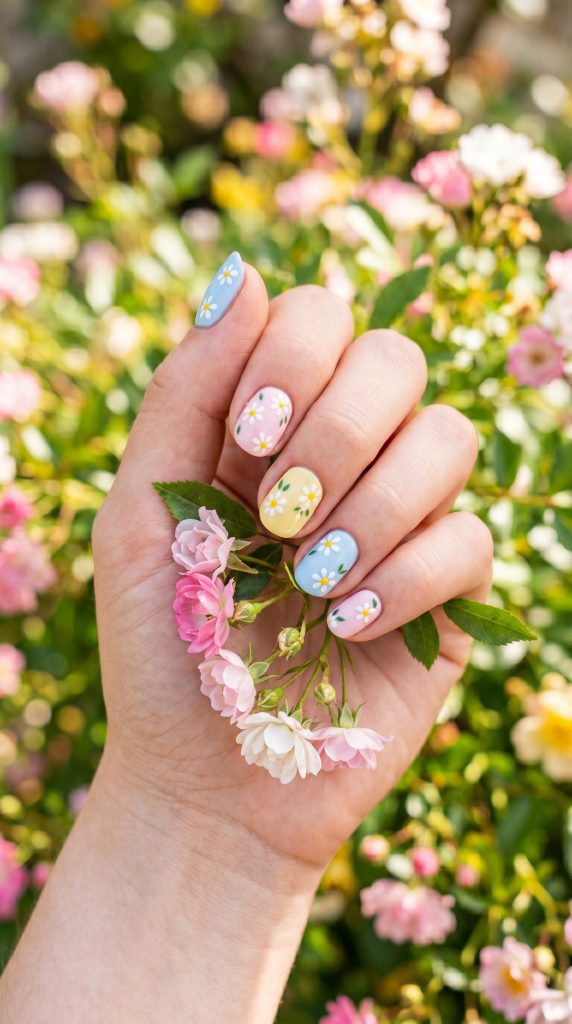 summer pastel nails