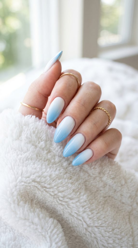 cute summer nails blue