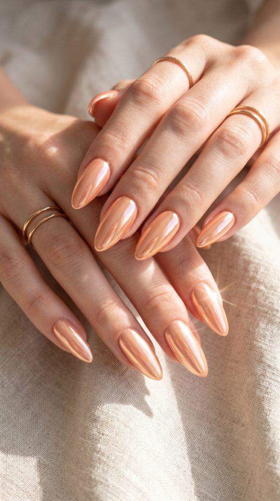 Peach Nails