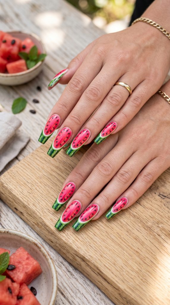 Watermelon Nails