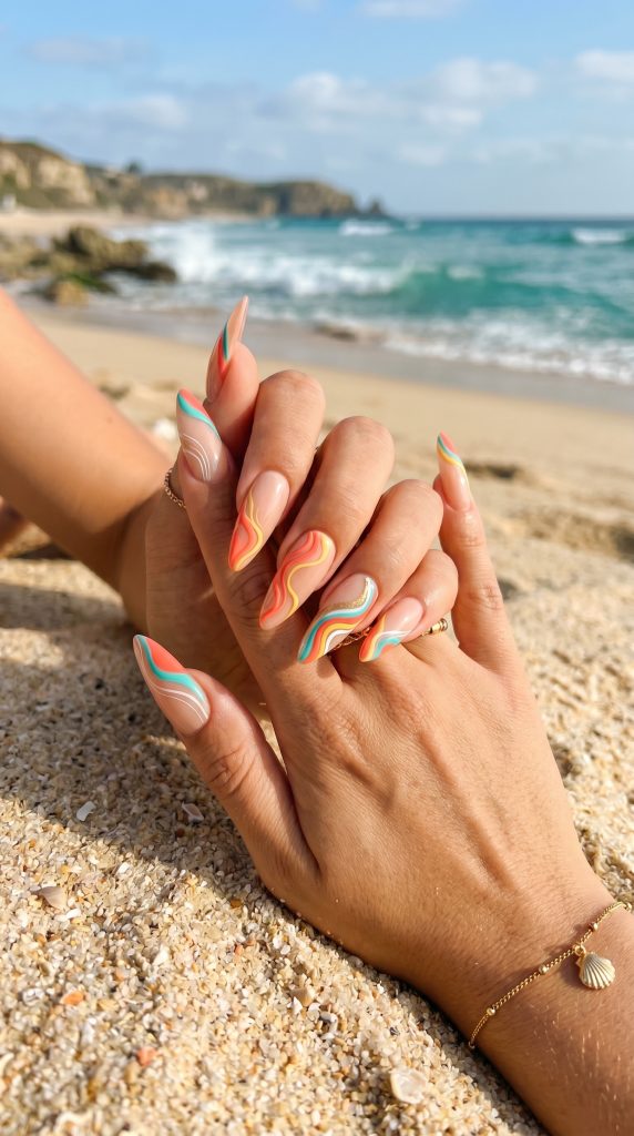summer stiletto nails