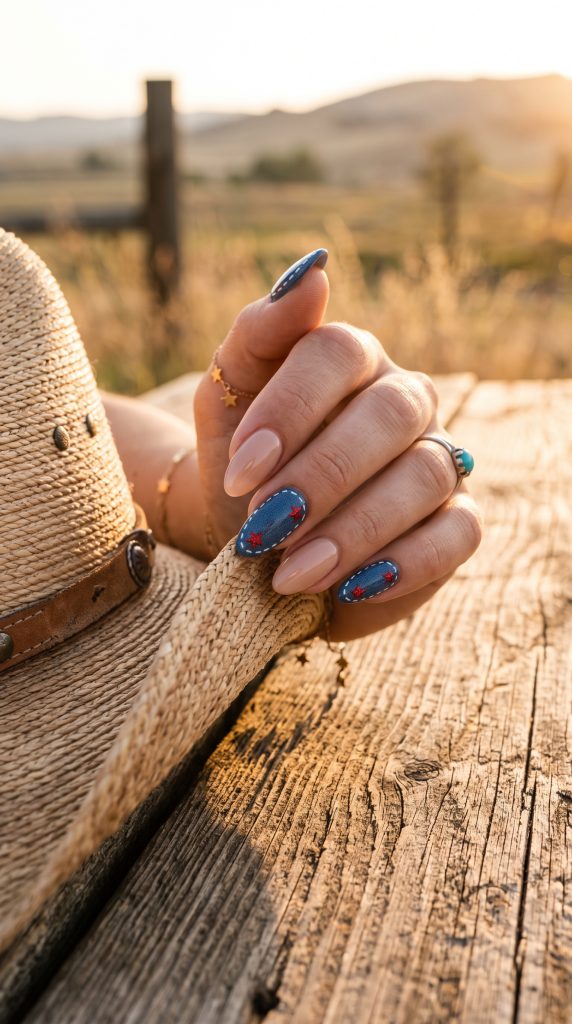 simple fourth of july nails