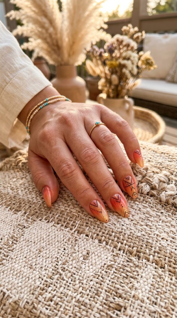 summer boho nails