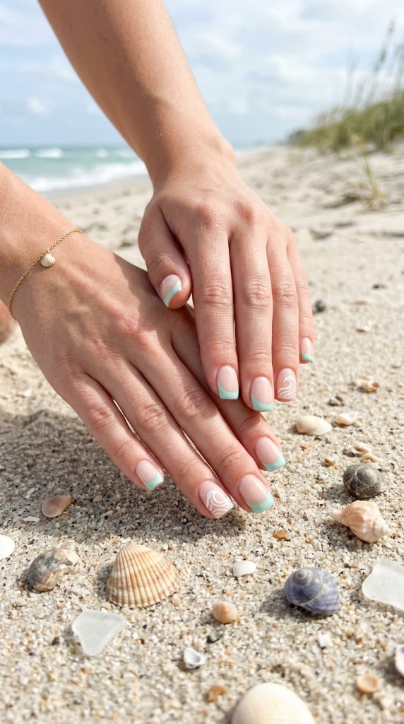 summer beach nails