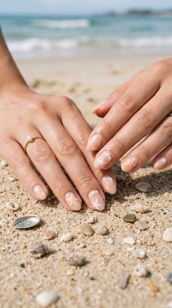 summer beach nails