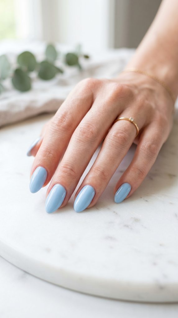cute summer nails blue