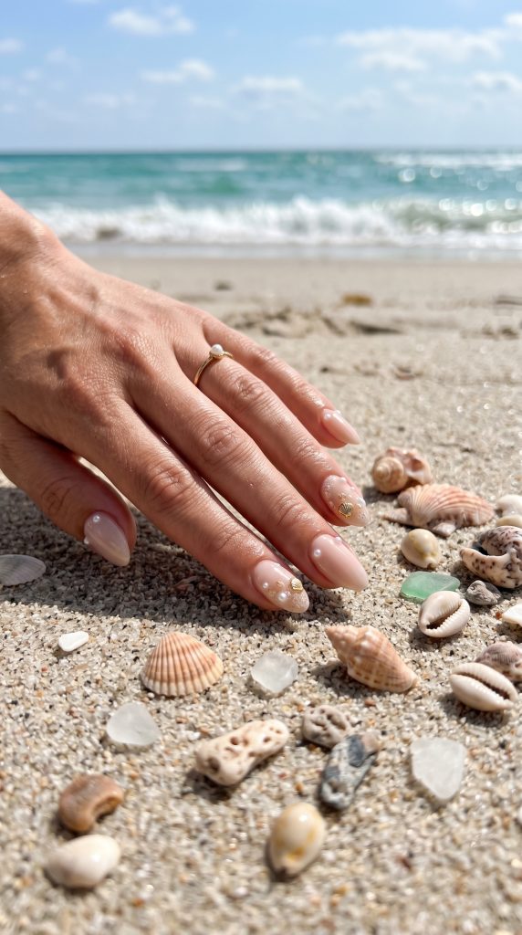Simple beach nails