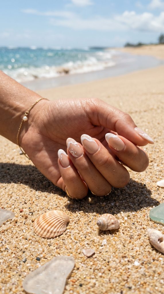 Simple beach nails