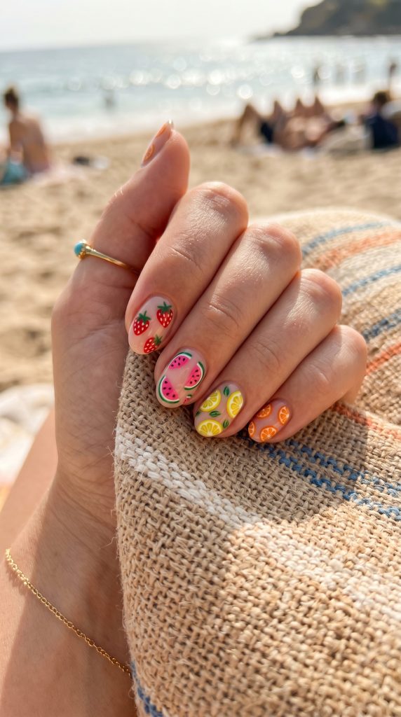 cute short summer nails