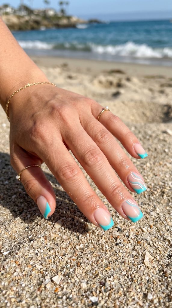 summer dip nails
