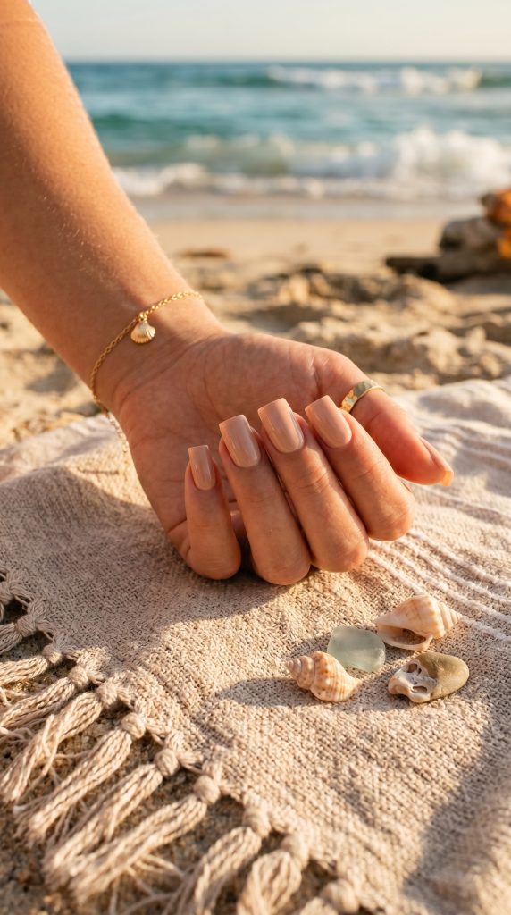 Simple beach nails