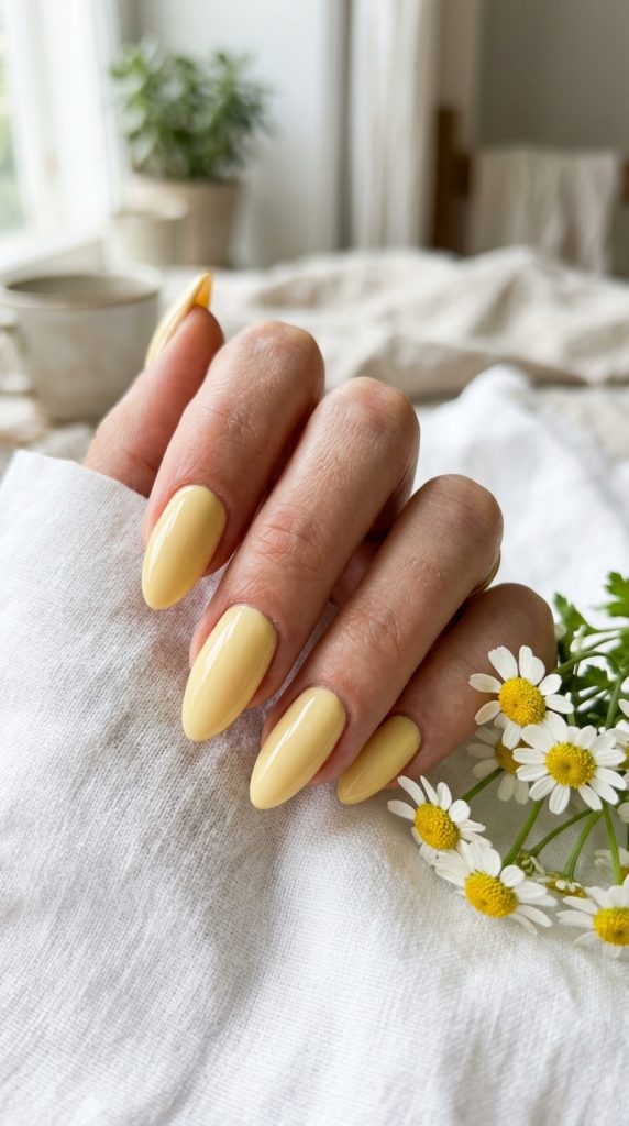 Butter yellow nails