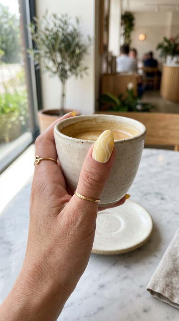 Butter yellow nails