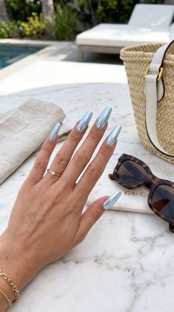Blue Summer Nails