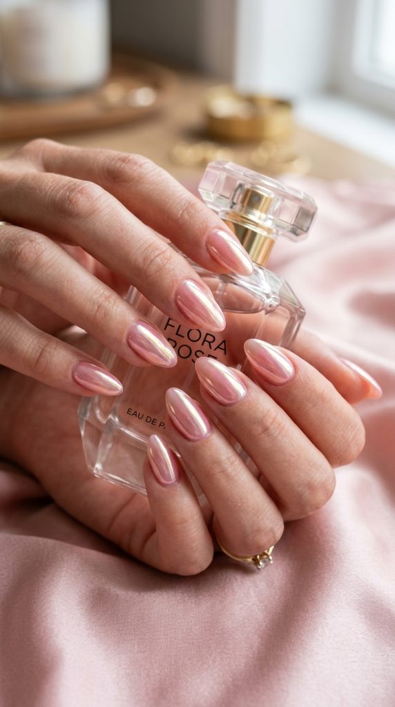 Pink jelly nails