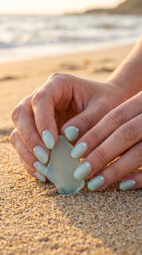 Sea Glass Nails