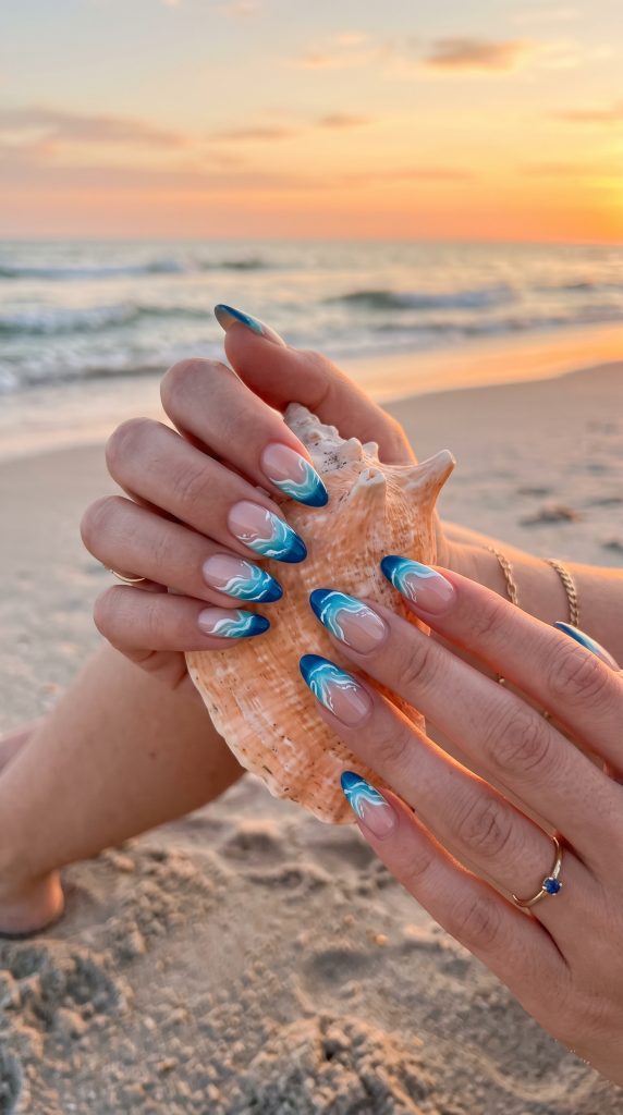 Blue Summer Nails