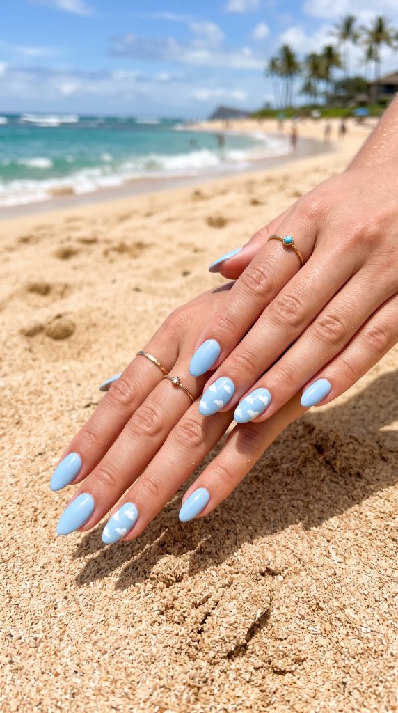 Blue Summer Nails