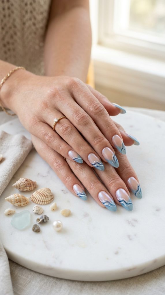 Sea Glass Nails